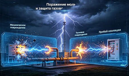 Опасности молний для газового оборудования и трубопроводных сетей, а также меры защиты от молний